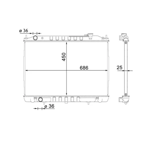 Chladič motora MAHLE CR 1701 000S