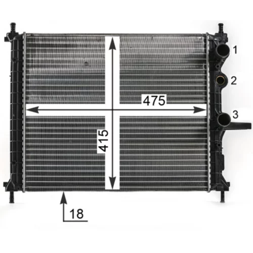 Chladič motora MAHLE CR 1993 000P - obr. 13