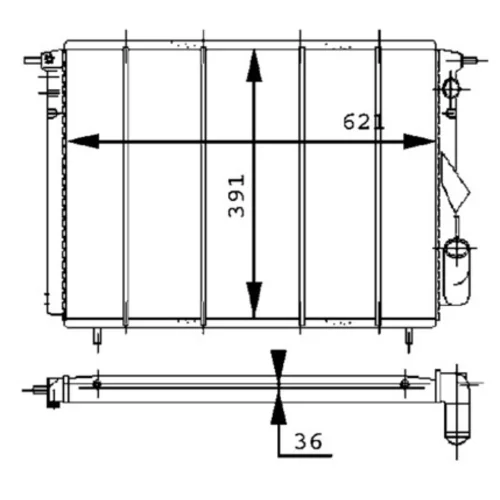 Chladič motora MAHLE CR 452 000S - obr. 1