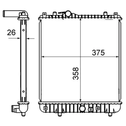 Chladič motora MAHLE CR 836 000S