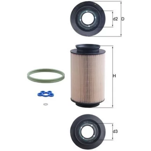 Palivový filter MAHLE KX 178D - obr. 2