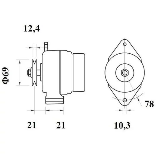 Alternátor MAHLE MG 1140 - obr. 1