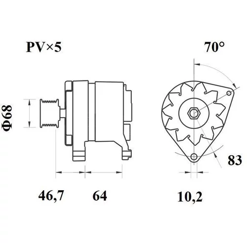 Alternátor MAHLE MG 49 - obr. 2