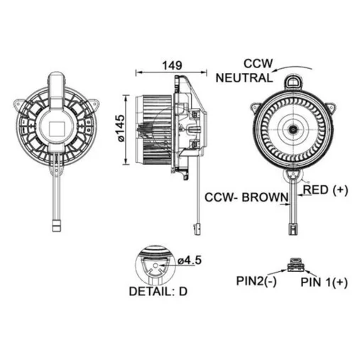 Vnútorný ventilátor MAHLE AB 277 000P - obr. 1