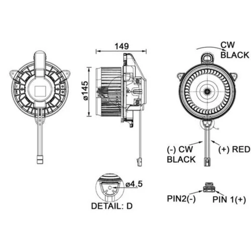 Vnútorný ventilátor MAHLE AB 278 000P - obr. 1