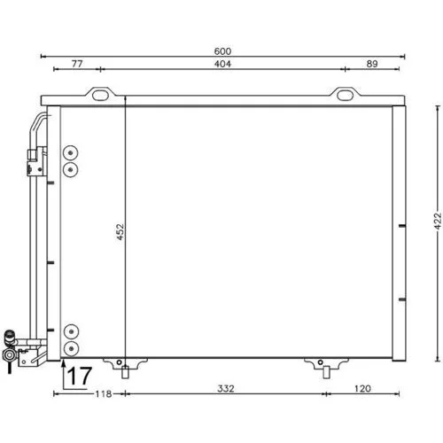 Kondenzátor klimatizácie MAHLE AC 211 001S - obr. 1