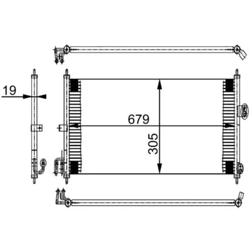 Kondenzátor klimatizácie AC 252 000S /MAHLE/ - obr. 1