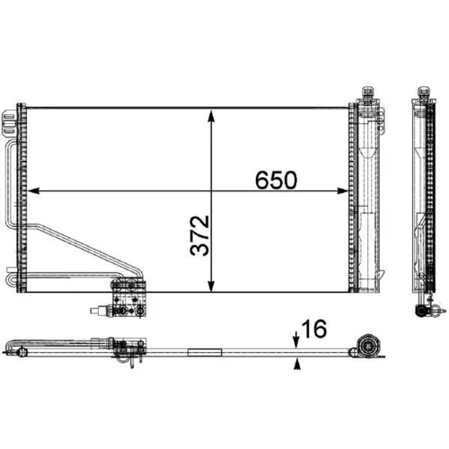 Kondenzátor klimatizácie MAHLE AC 448 000P - obr. 1