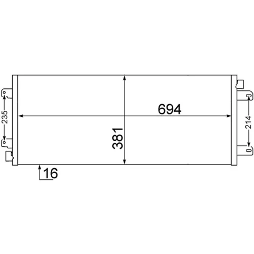 Kondenzátor klimatizácie MAHLE AC 527 000S - obr. 1