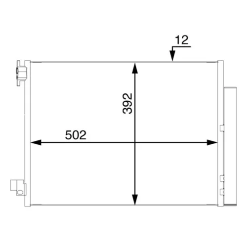 Kondenzátor klimatizácie MAHLE AC 73 000S - obr. 1