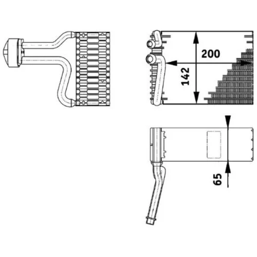 Výparník klimatizácie AE 66 000P /MAHLE/ - obr. 2