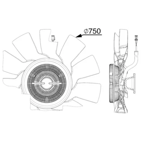 Ventilátor chladenia motora MAHLE CFF 515 000P - obr. 1