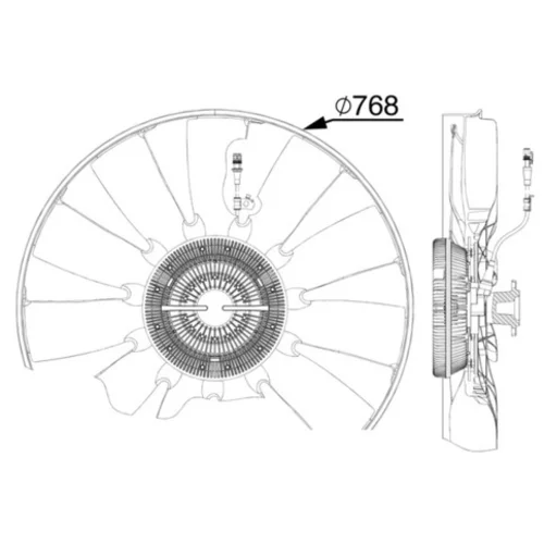 Ventilátor chladenia motora MAHLE CFF 526 000P - obr. 3