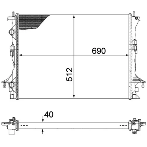 Chladič motora MAHLE CR 1092 000P