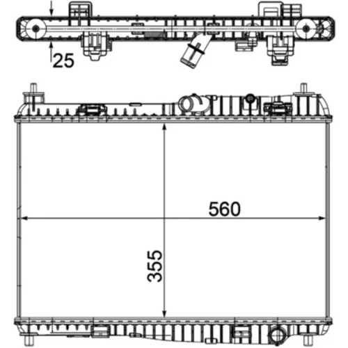 Chladič motora MAHLE CR 1135 000P - obr. 1