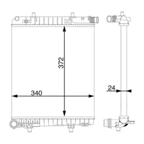 Chladič motora MAHLE CR 1592 000S