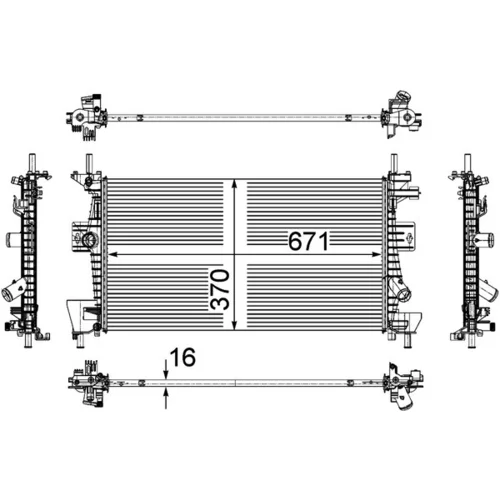 Chladič motora MAHLE CR 1727 000P