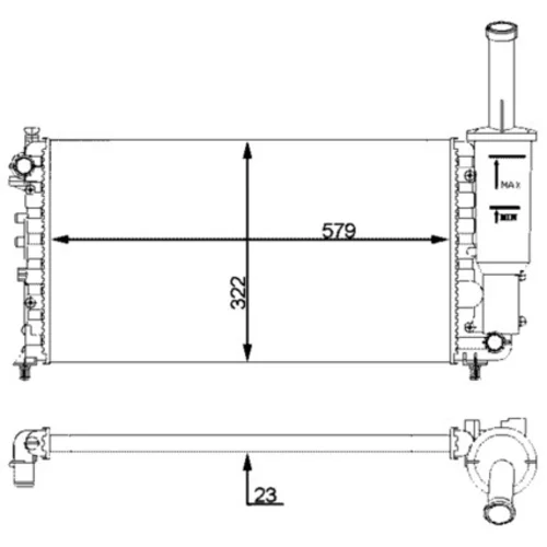 Chladič motora MAHLE CR 2037 000S - obr. 1