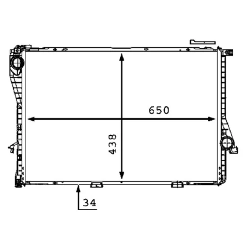 Chladič motora MAHLE CR 295 000P - obr. 1