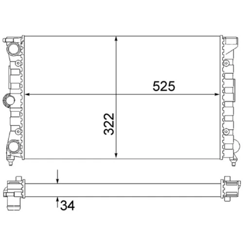 Chladič motora MAHLE CR 350 000S