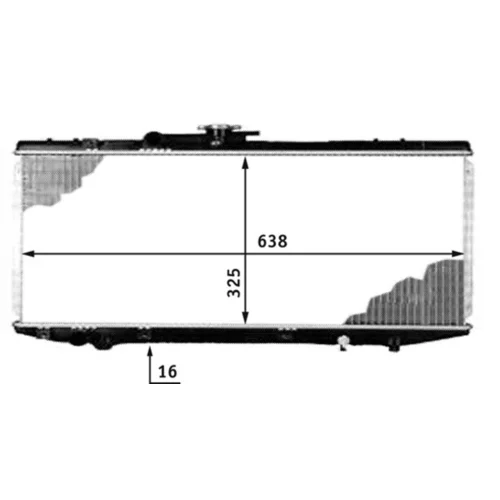 Chladič motora MAHLE CR 536 000S - obr. 1