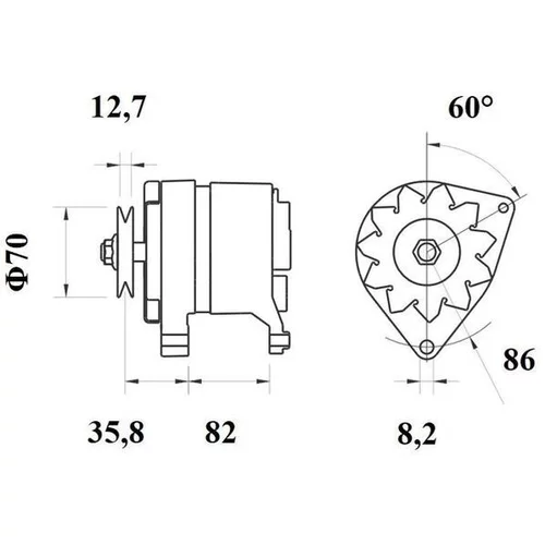 Alternátor MAHLE MG 235 - obr. 4