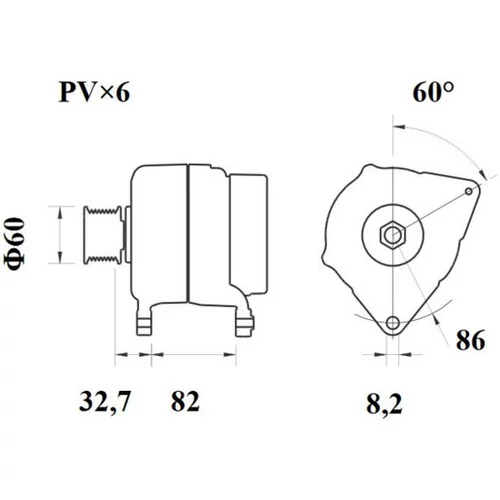 Alternátor MAHLE MG 390 - obr. 1