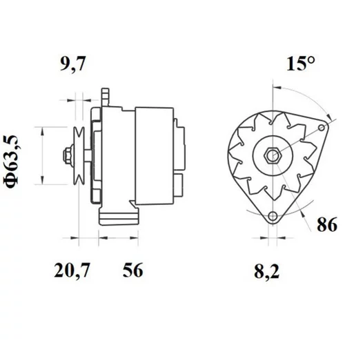 Alternátor MAHLE MG 401 - obr. 1