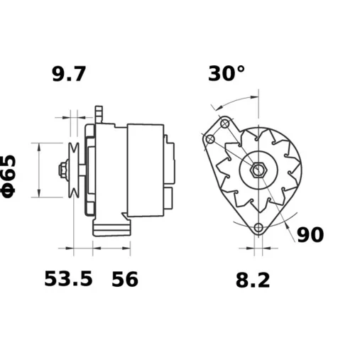 Alternátor MAHLE MG 512 - obr. 4