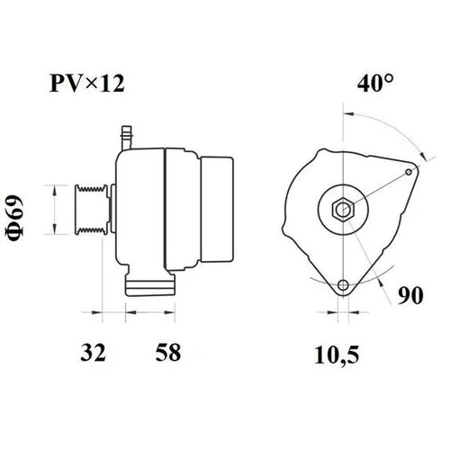 Alternátor MAHLE MG 822 - obr. 4