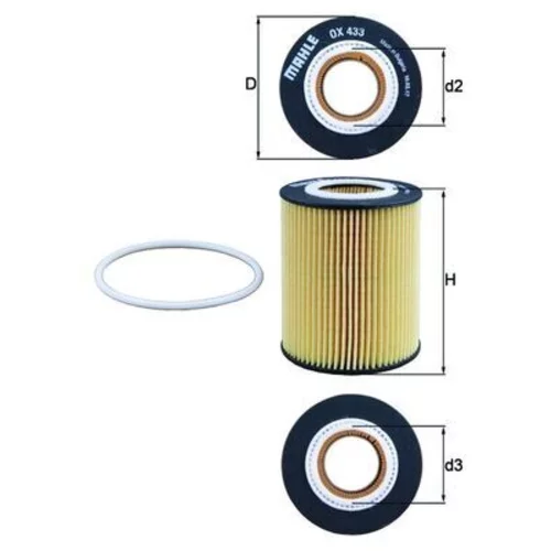 Olejový filter MAHLE OX 433D