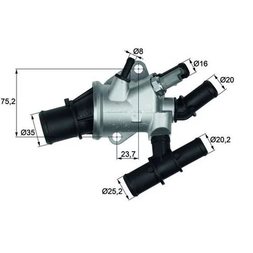 Termostat chladenia TI 155 88 /MAHLE/