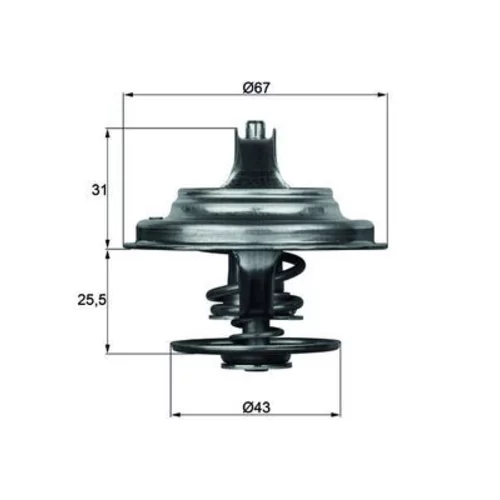 Termostat chladenia MAHLE TX 23 71D