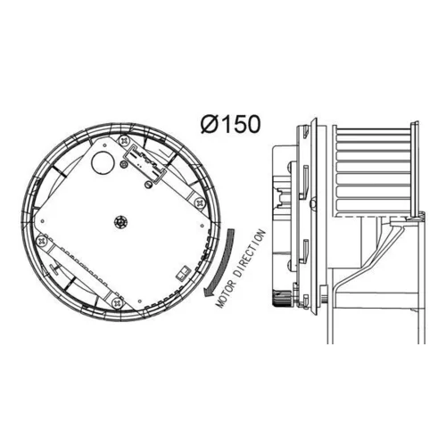 Vnútorný ventilátor MAHLE AB 263 000P - obr. 1