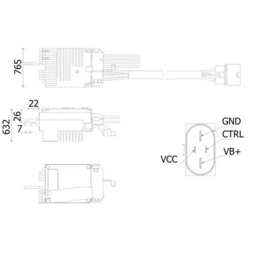 Regulator, ventilator vnutorneho priestoru MAHLE ABR 79 000S - obr. 1