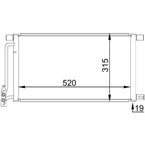 Kondenzátor klimatizácie MAHLE AC 235 001S - obr. 1