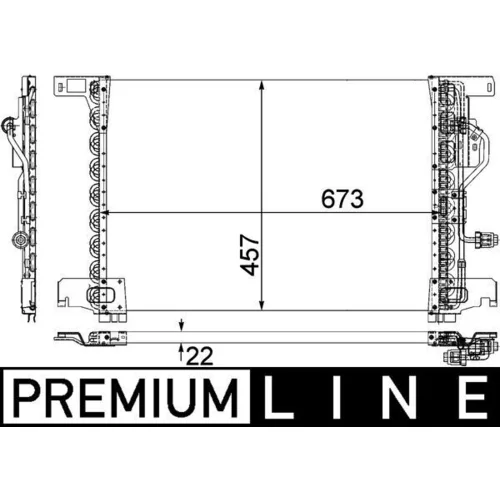 Kondenzátor klimatizácie MAHLE AC 283 000P