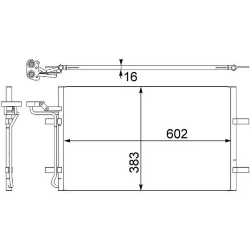 Kondenzátor klimatizácie AC 410 001S /MAHLE/