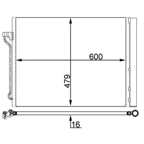 Kondenzátor klimatizácie AC 463 000S /MAHLE/