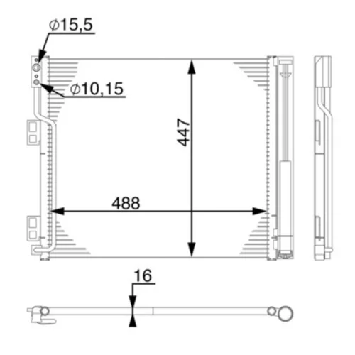 Kondenzátor klimatizácie MAHLE AC 570 000S - obr. 1