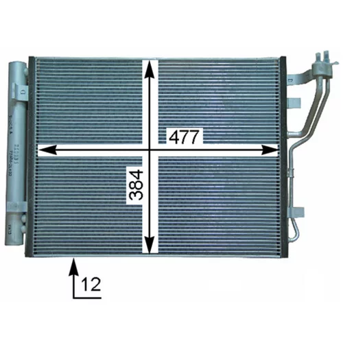 Kondenzátor klimatizácie MAHLE AC 709 000P - obr. 2