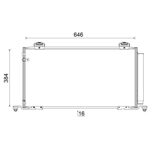 Kondenzátor klimatizácie AC 823 000S /MAHLE/ - obr. 1