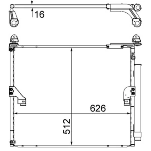 Kondenzátor klimatizácie MAHLE AC 862 000S