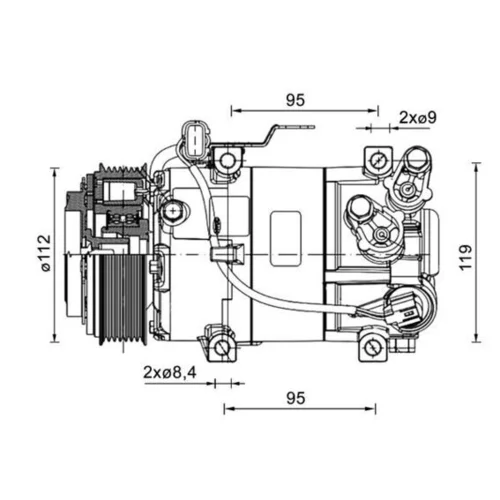 Kompresor klimatizácie MAHLE ACP 1461 000P - obr. 1