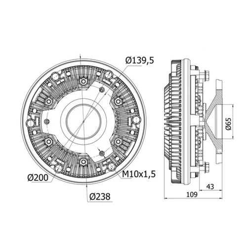 Spojka ventilátora chladenia MAHLE CFC 12 000S