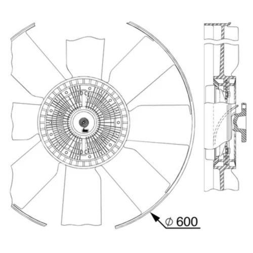 Ventilátor chladenia motora MAHLE CFF 512 000P - obr. 1