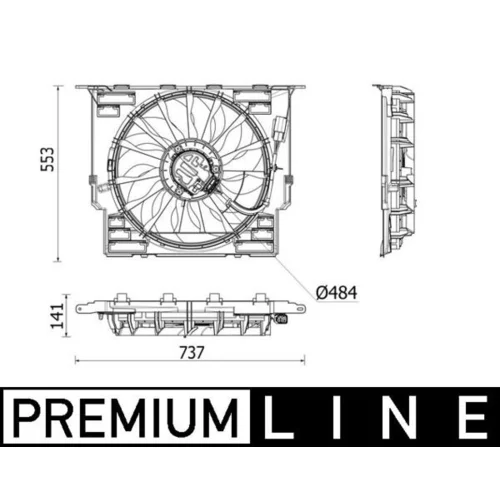 Ventilátor chladenia motora MAHLE CFF 543 000P - obr. 1