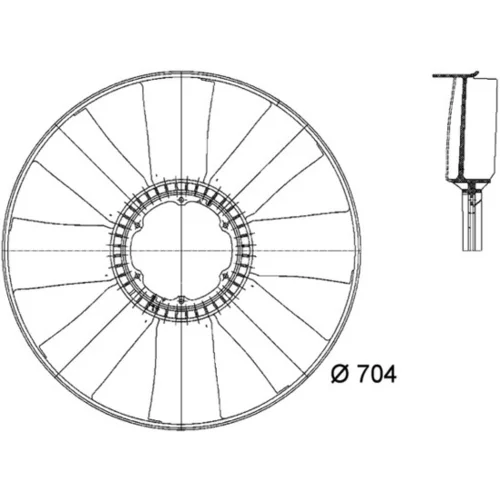 Koleso ventilátora chladenia motora MAHLE CFW 31 000P - obr. 1