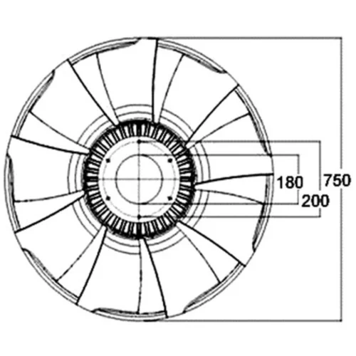 Koleso ventilátora chladenia motora MAHLE CFW 54 000P - obr. 1