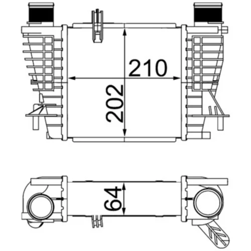 Chladič plniaceho vzduchu MAHLE CI 264 000S - obr. 1